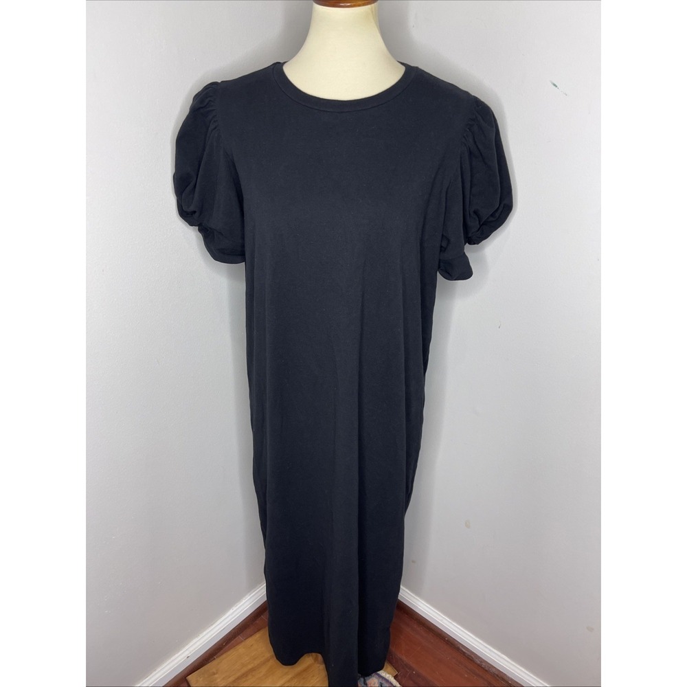 Tuckernuck Pomander Place Black Short Sleeve Vesty Midi‎ Cotton Dress XXL